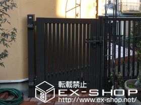 の門扉 プリレオ R4型 片開き 柱使用 施工例