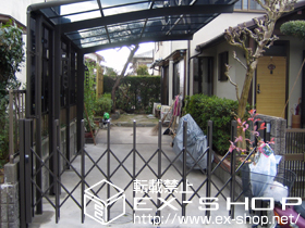 のカーゲート アルシャイン?L型 Aタイプ ノンレール 片開き 施工例