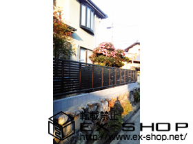 のフェンス・柵 エクスライン フェンス 5型 T80 自由柱施工 施工例