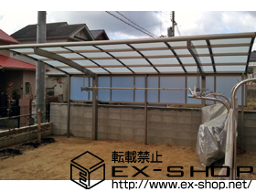 のカーポート カーブポートシグマ? 積雪〜20cm対応＋サイドパネル1段（H=800mm） 施工例