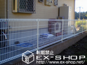 のフェンス・柵 ハイグリッドフェンスN1型 フリーポールタイプ 施工例