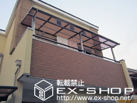 のバルコニー・ベランダ屋根 ライザーテラス? F型 連棟 屋根タイプ 積雪〜20cm対応 施工例