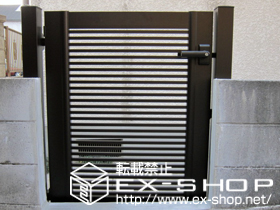 の門扉 エクスライン門扉1型 片開き 門柱仕様 施工例