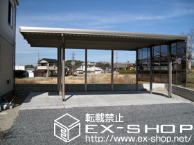 のカーポート テリオスポートII 900 2台用 長さ18延長 積雪〜30cm対応 施工例