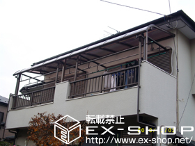 のバルコニー・ベランダ屋根 パワーアルファ RB型 連棟 屋根タイプ 積雪〜30cm対応 施工例