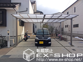 のカーポート エックスルーフ ワイド 積雪〜20cm対応 施工例