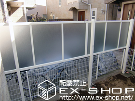 のフェンス・柵 シャレオRP型フェンス アルミ多段柱 施工例