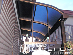 のテラス屋根 プレシオステラスR型 テラスタイプ 単体 積雪〜20cm対応 施工例