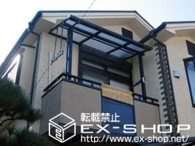 LIXIL リクシル(トステム)のカーポート ライザーテラスII Ｆ型 屋根タイプ 単体 積雪～20cm対応 施工例