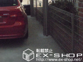 のフェンス・柵 ハイグリッドフェンスN8型 フリーポールタイプ 施工例