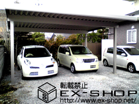 のカーポート レオンポートneo 2台用 積雪〜50cm対応 施工例