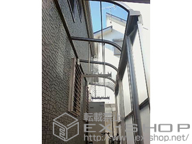 のテラス屋根 ライザーテラスII R型 テラスタイプ 単体 積雪〜20cm対応＋ライザーテラスII オプション 施工例