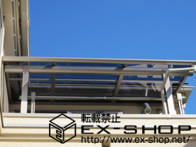 のバルコニー・ベランダ屋根 プレシオステラス R型 屋根タイプ 単体　積雪〜20cm対応 施工例