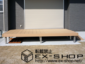 のウッドデッキ リウッドデッキ200 単体＋リウッドステップ4型 Sタイプ（2段） 施工例