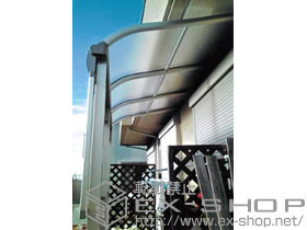 のテラス屋根 ヴェクターテラス R型 テラスタイプ 単体　積雪〜20cm対応＋前面パネル1段H1,000＋前面パネル用すき間隠し 施工例