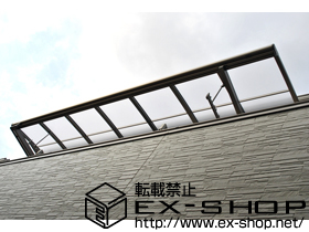 のバルコニー・ベランダ屋根 パワーアルファ L型 ルーフタイプ 単体　積雪〜30cm対応 施工例