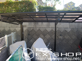 のカーポート カーブポートシグマIII 積雪〜20cm対応＋収納式サポート柱　ロング23用×2本 施工例