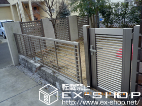 のフェンス・柵 プリレオR1型フェンス フリーポールタイプ 施工例