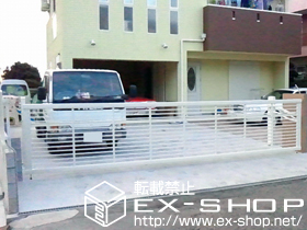 のカーゲート ワイドオーバードアR1型 電動式　2モーター使用　 施工例