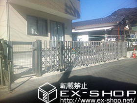 のカーゲート レイオス1型 ノンレール 両開き親子 施工例