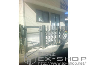 の門扉 エクスライン門扉16型 片開き 門柱使用 施工例