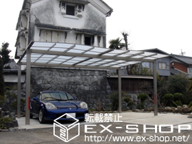 のカーポート エックスルーフ ワイド 積雪〜20cm対応 施工例