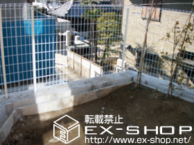 のフェンス・柵 イーネットフェンス1F型 自由柱タイプ 施工例