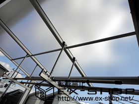 のバルコニー・ベランダ屋根 ヴェクターテラス F型 屋根タイプ 単体　積雪〜20cm対応 施工例