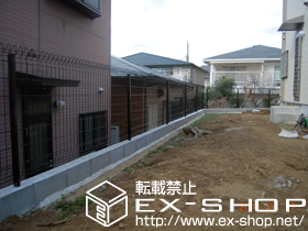 のフェンス・柵 メッシュフェンス G10-R 自由柱施工 施工例