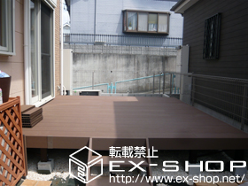 のウッドデッキ リウッドデッキ 200 単体＋リウッドステップ4型 Sタイプ 2段 施工例