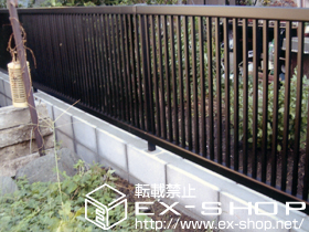 のフェンス・柵 エクスラインフェンス13型 自由柱施工 施工例