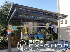 のサイクルポート・駐輪場 カーブポートシグマIII ミニ　積雪〜20cm対応＋収納式物干し　ロングタイプ　2本入 施工例