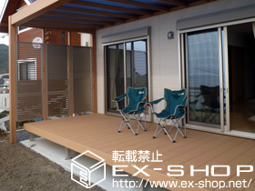 のウッドデッキ リウッドデッキ200 単体＋独立式リウッドステップ（\31,500） 施工例