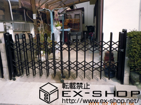 のカーゲート レイオス2型 ノンレール 片開き 施工例