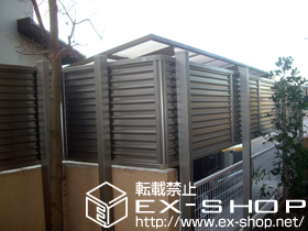 のフェンス・柵 プリレオR9型フェンス アルミ多段柱施工 施工例