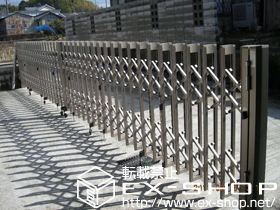 のカーゲート アルシャインII MW型 Aタイプ 両開き 780W
開口幅=7,577mm 施工例