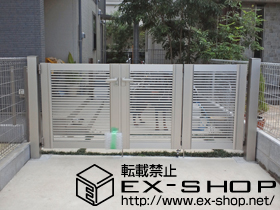 の門扉 エクスライン門扉1型 3枚折戸 施工例