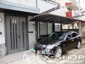 のカーポート マルチスクエア アール屋根 標準柱仕様 積雪〜20cm対応 施工例