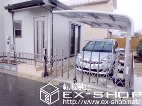 のカーゲート トリップゲート PA型 ノンレール 片開き 施工例