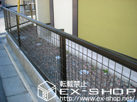 のフェンス・柵 レスティナメッシュフェンス2型 自由柱タイプ 施工例