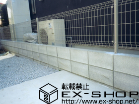 のフェンス・柵 メッシュマイアミフェンス8A型 自在式 施工例