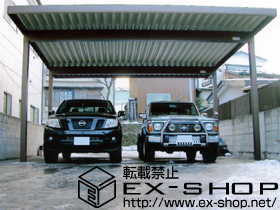 のカーポート ジーポートneo Aタイプ 2台用 積雪〜100cm対応 施工例
