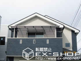 のバルコニー・ベランダ屋根 パワーアルファ L型 屋根タイプ 単体　積雪〜30cm対応＋吊り下げ物干し　標準　2本入 施工例