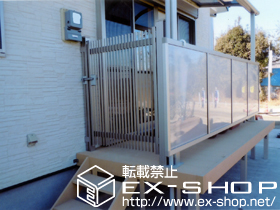 の門扉 ハイ千峰 片開き 柱使用 施工例