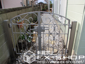 の門扉 コラゾン2型 両開き 柱使用 施工例