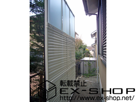 のフェンス・柵 アルミ多段柱施工 3段フェンス 施工例