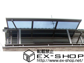 のバルコニー・ベランダ屋根 ライザーテラスＩＩ Ｆ型 屋根タイプ 単体 積雪〜20ｃｍ対応 施工例