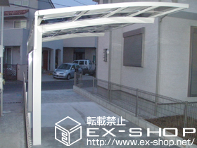 のカーポート カーブポートシグマIII 積雪〜20cm対応+サイドパネル1段H500 施工例