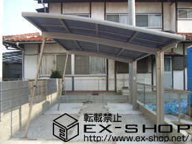 のカーポート カーブポートシグマIII 積雪〜20cm対応＋着脱式サポート1本入×2 施工例