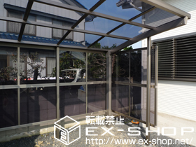 のサイクルポート・駐輪場 カーブパークシグマIII パネル3面囲い 積雪〜30cm対応 施工例